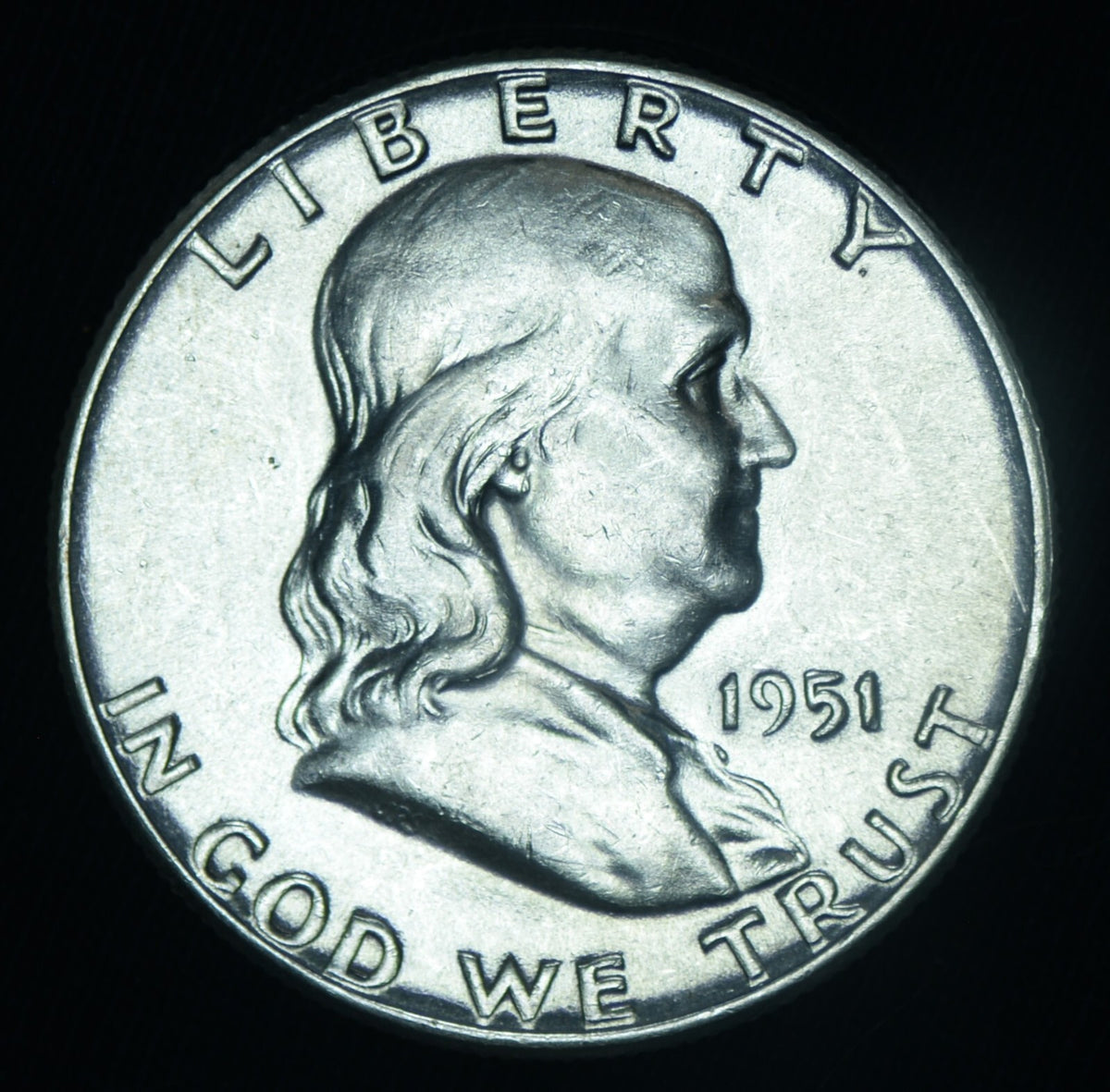 1951 Franklin Silver Half Dollar BU Brilliant Uncirculated ~ 26560