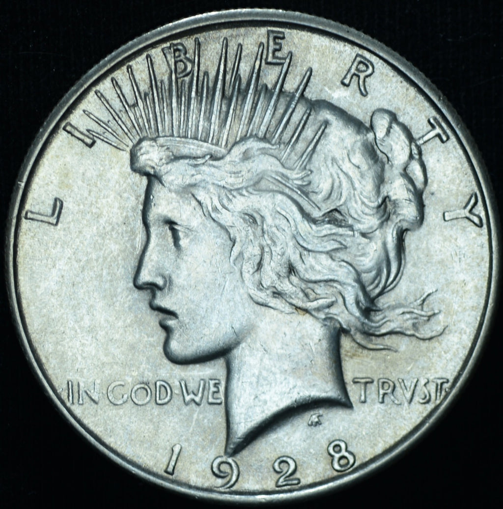 1928-S Peace Silver Dollar AU+ Mint Luster - 26080