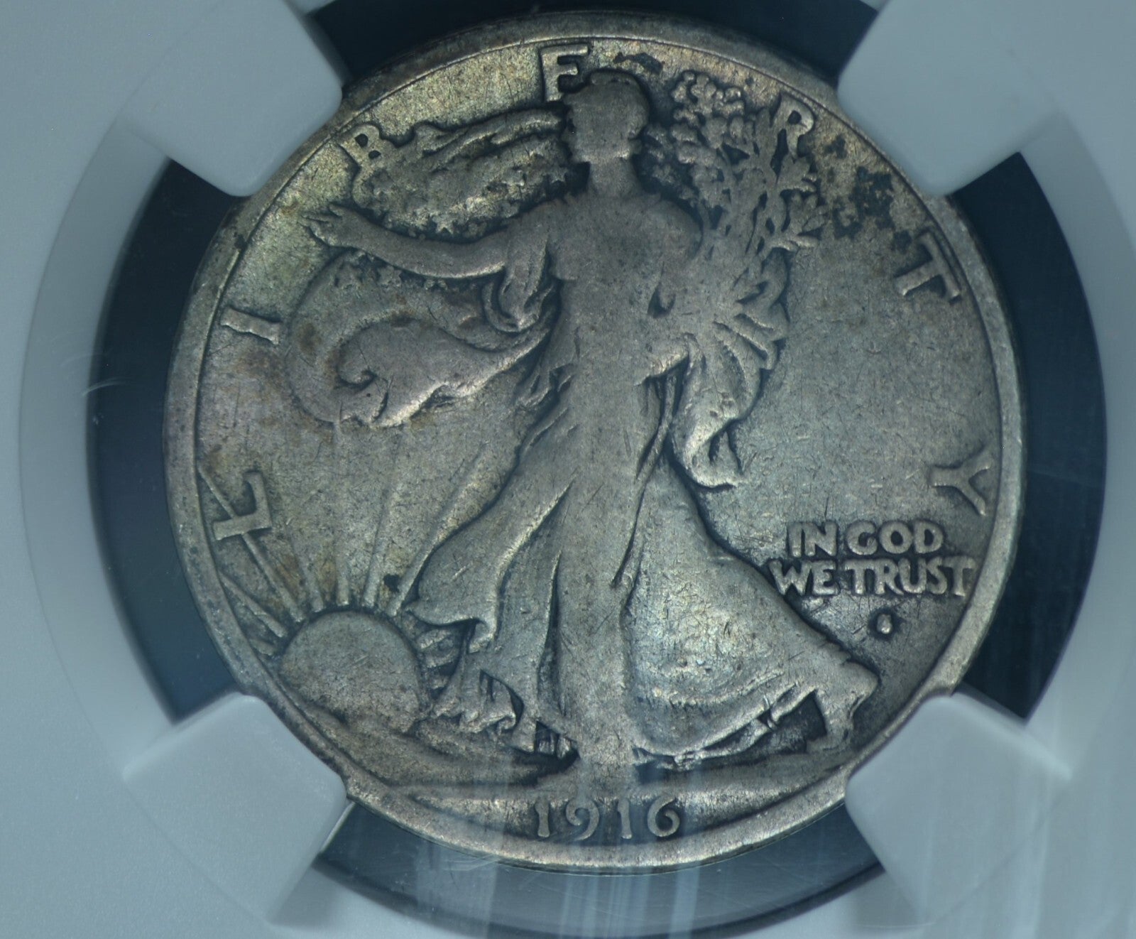 1916 S  50C Walking Liberty Half Dollar VG8 Rare Key Date  ~ 26497