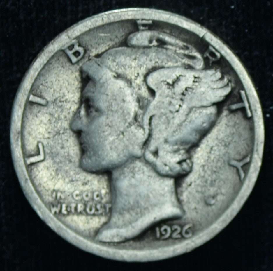 1926-S Mercury Silver Dime Scarce Album Filler VG ~ 25615