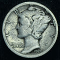 1926-S Mercury Silver Dime Scarce Album Filler VG ~ 25615