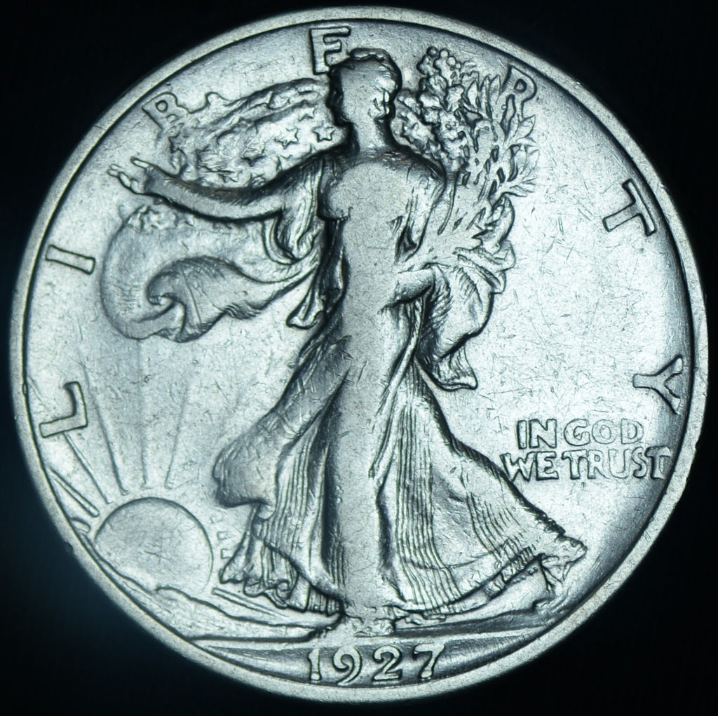 1927-S Walking Liberty Half Dollar XF Tougher ~ 26491