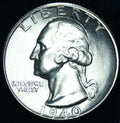 1940 25C Washington Quarter BU Gem ~ 26399