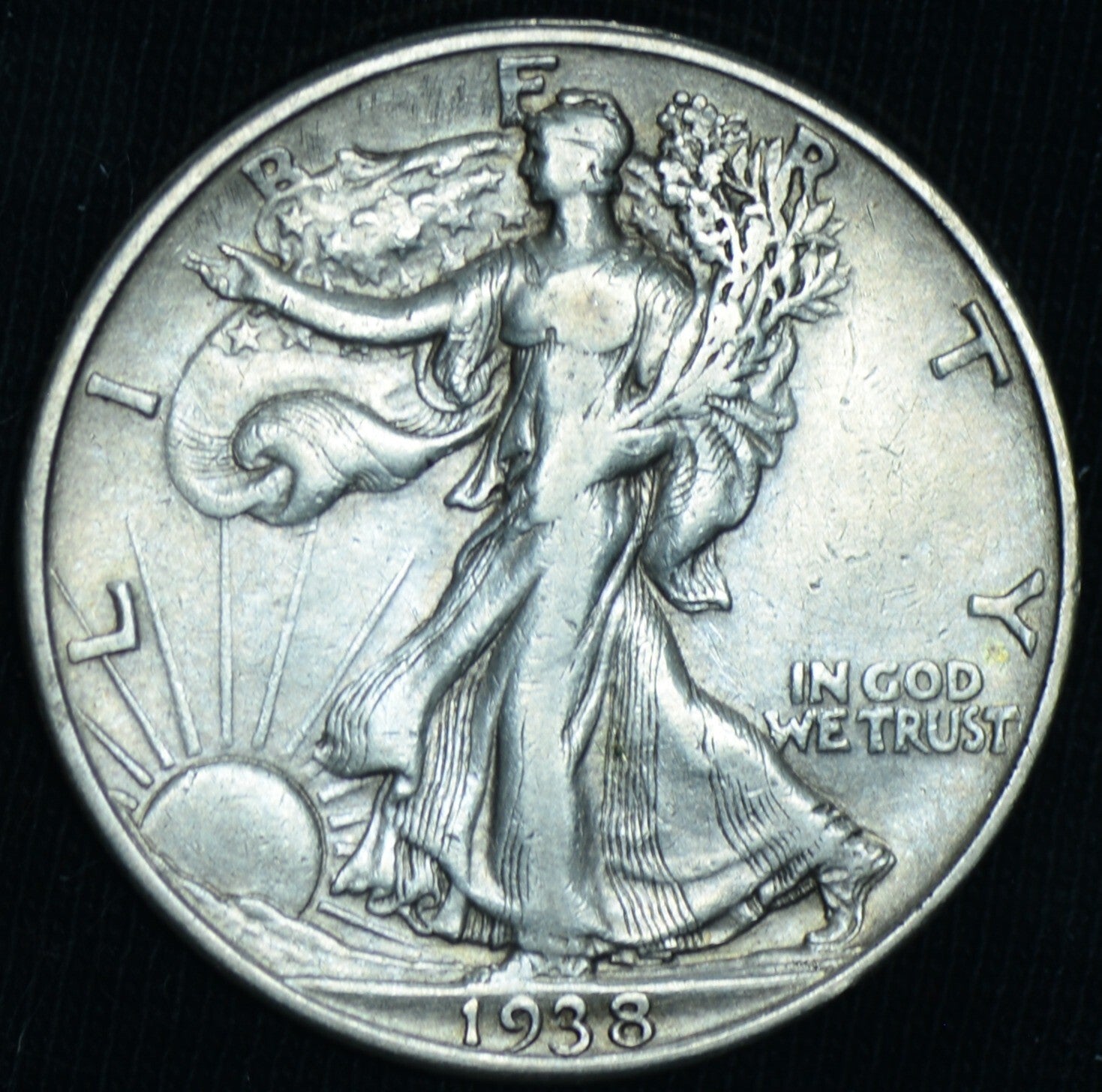 1938-D Walking Liberty Half Dollar XF Rare Key Date ~ 26386